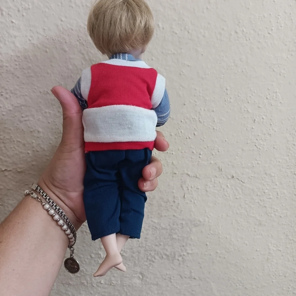 Stylish Doll with Red and Blue Outfit
